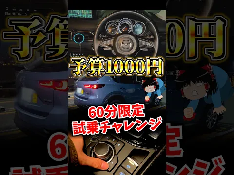 1000円で済ませるカーシェア試乗チャレンジ