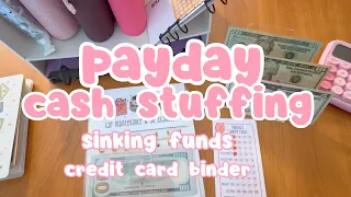 Payday Cash Stuffing Sinking Funds Credit Card Binders