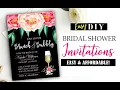 How to Make Bridal Shower Invitations - Easy Cheap