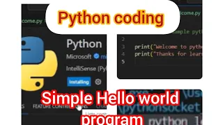 HelloWorld pythonCode with VisualStudio Python Coding basic python tutorial for beginners