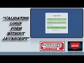 Validating Login Form without javascript Using HTML and CSS only