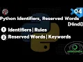 Python Reserved Words and Identifiers Rules Keywords Hindi