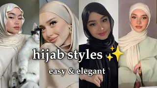 Elegant Hijab Tutorials 2025 اشهر لفات الحجاب لفات سهلة وسريعة للمدرسة والجامعة 