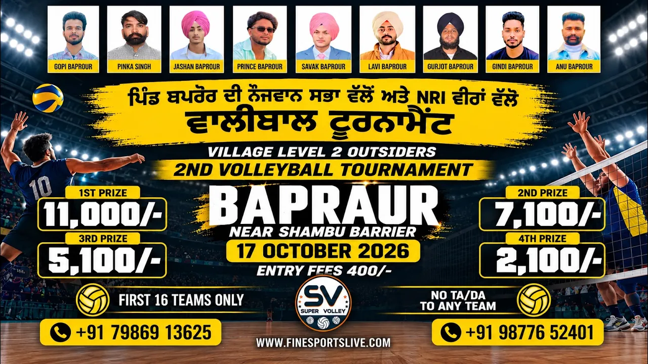 BAPRAUR 2 OUTSIDERS VOLLEYBALL TOURNAMENT LIVE @supervolleyx