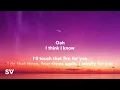 SZA, Justin Beiber - Snooze (Acoustic) (Lyrics)