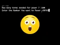 Python code for beginner Find power of any number upto any range in just 3 simple steps