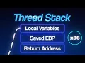 Thread Stack in Assembly - Push Pop EBP ESP Explained