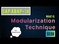 SAP ABAP-14 What is Modularization Technique in SAP ABAP For Beginners