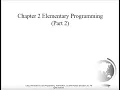 Chapter 2 Part2 Elementary Programming
