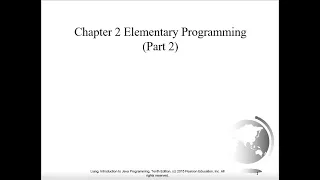 Chapter 2 Part2 Elementary Programming