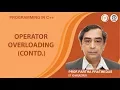 Operator Overloading Contd Lecture 16