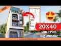 20x40 House Design 3D Rental Owner Layout Detailed Cost Estimate Inside 89 gaj Archbytes