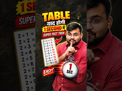 Maths में Table याद करो Super Fast Trick से 🤩 #railwaymaths #mathstricks #sahilsir #shorts