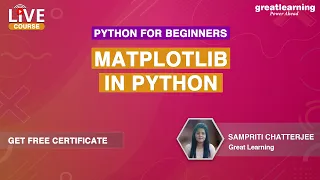 Python for Beginners - Live Course Python Data Visualization With Matplotlib Great Learning