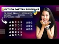 Python Pattern Programs Day 9 Coding Practice Alphabet Pattern A-Z 2026