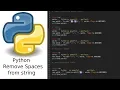 python 3 how to remove white spaces