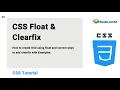 CSS Float and Clearfix Clearfix Hacks CSS Tutorial