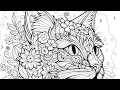 Mystical Feline A Vibrant Coloring Escape Color Oasis by Number Game