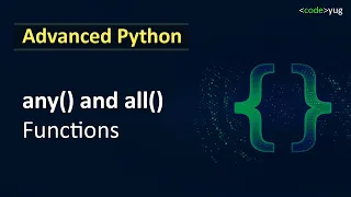Python Tutorial for Beginners any and all Functions in Python