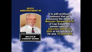 Malcolm Stewart Burns Short Obituary