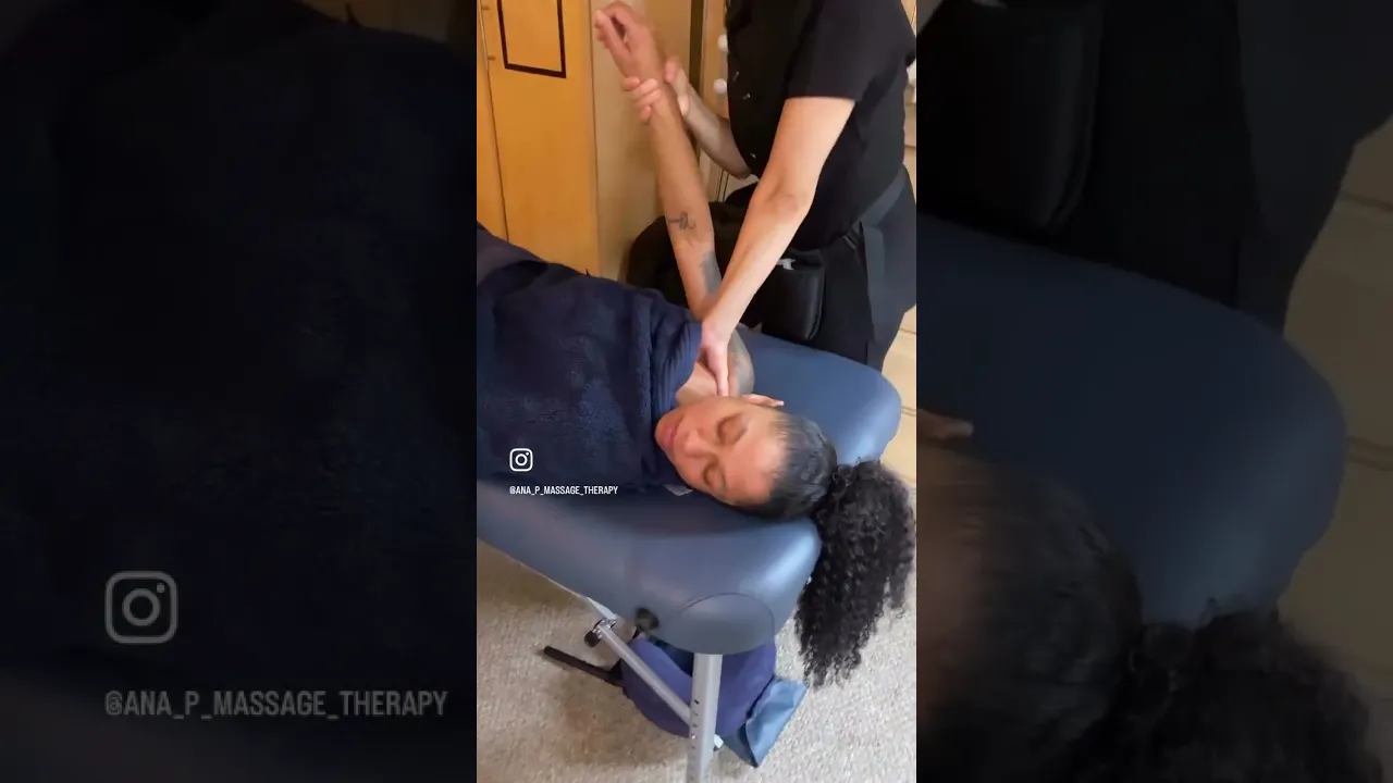 Releasing deep tension in the pectoral and anterior shoulder area