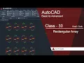 AutoCAD Class 30 - Rectangular Array Full Tutorial in Urdu Hindi AutoCAD Array Command