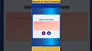 Convert Speech to Text with JavaScript Speech Recognition Project