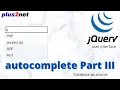 JQuery UI autocomplete to get user options as source from MySQL database table part-3