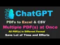 Chat GPT Use Case How to Use Chat GPT Chat GPT extract data from multiple PDFs Bulk text to Data