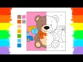 How to Color Teddy Bear by Numbers Coloring Page