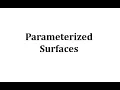 Parameterized Surfaces