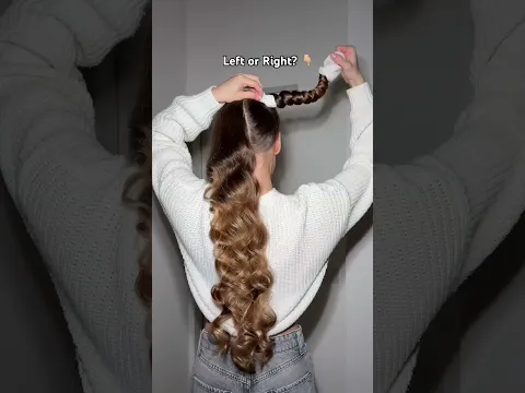 Left or Right? 👇🏼👇🏼 #hairtok #haircare #heatlesshair #heatlesscurl #noheatcurls #hair #hairstyle