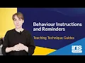 Behaviour Instructions and Reminders - Classroom Behaviour Management Technique
