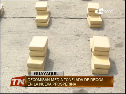 Decomisan media tonelada de droga en la Nueva Prosperina