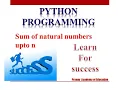 Sum of natural numbers - python