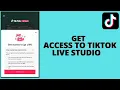 Download Lagu How to Get Access to Tiktok Live Studio For Seven Days