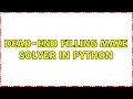 Dead-end filling maze solver in Python