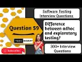 Difference adhoc exploratory testing Software testing interview questions 2025 Tech Bharat