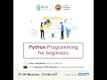 Python Programming for Beginners Workshop GUVI