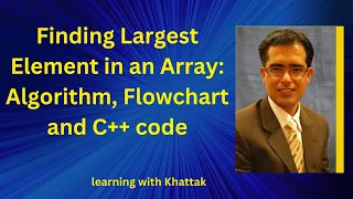 Finding Largest Element in an Array Using Algorithm Using Flowchart Using C Code