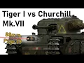 TIGER I vs CHURCHILL Mk VII 88mm Pzgr 39 Armour Penetration Simulation