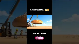 Tiny Workers Build a Giant Burger Accident