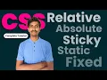 CSS Positioning Tutorial Relative Absolute Sticky Static Fixed 2022