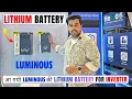 Luminous Helios Lithium Battery For Home | Best Lithium Battery For Home | Lithium vs Lead Acid