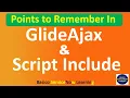 Script Include and GlideAjax ServiceNow Coding Demo with Examples ServiceNow GlideAjax