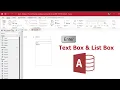 MS Access Tutorial How to Populate a List Box Based on a Text Box in Access Forms