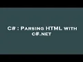 C Parsing HTML with c net