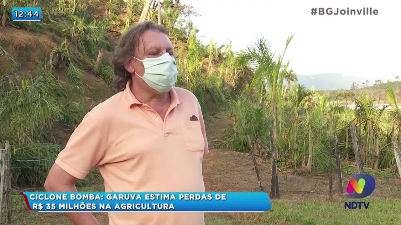 Ciclone Bomba: Garuva estima perdas de R$ 35 milhões na agricultura