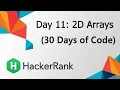 HackerRank Day 11 2D Arrays Java Solution