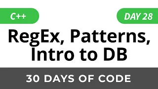 Day 28 RegEx Patterns and Intro to Databases - 30 Days of Code HackerRank Solutions